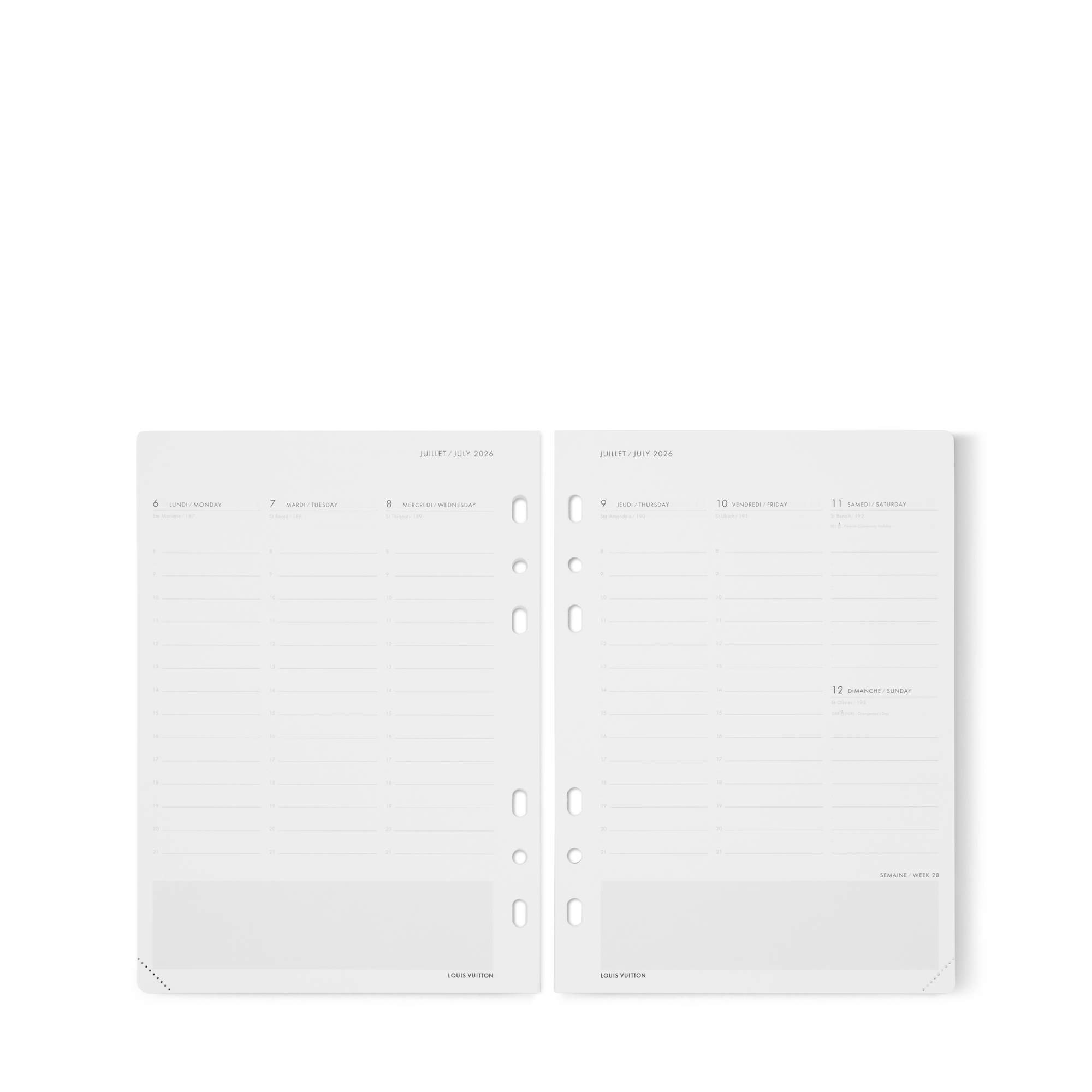 Large Functional Agenda Refill 2026 - Trunks, Travel and Home